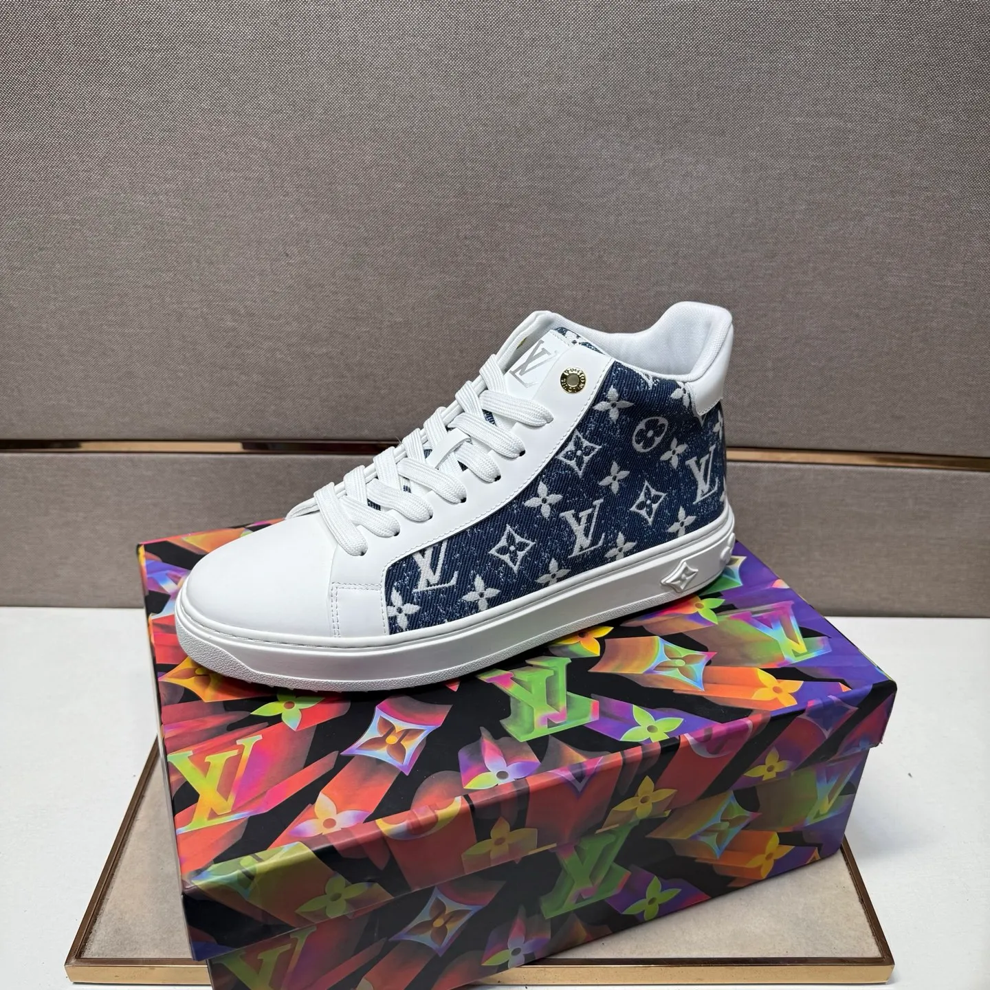 Men's men's shoes 💰pp560 [LV～] Men's casual high-top shoes 2025z cabinet sales simultaneously 🔶Size: 38-44#️⃣ 🔷4 colors🔜The upper is made of multi-material splicing➕Mesh lining, comfortable and breathable, sole: original comfortable and wear-resistant outsole, ⚠️real thing📱photographed🎬real thing is better📢📢📢
